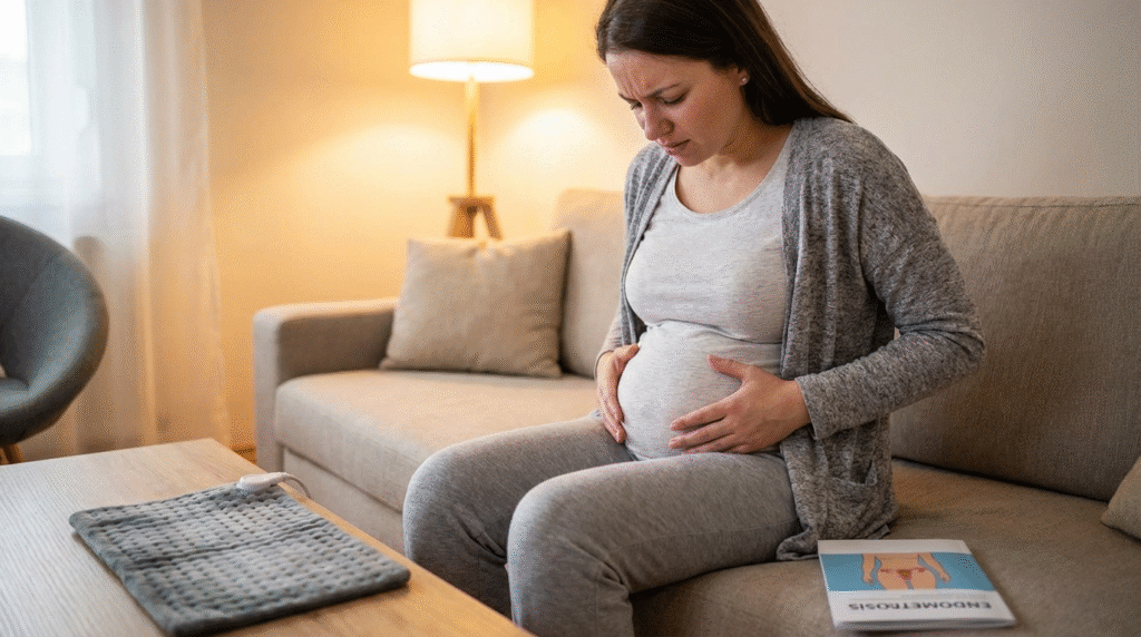 Hinchazón abdominal por endometriosis